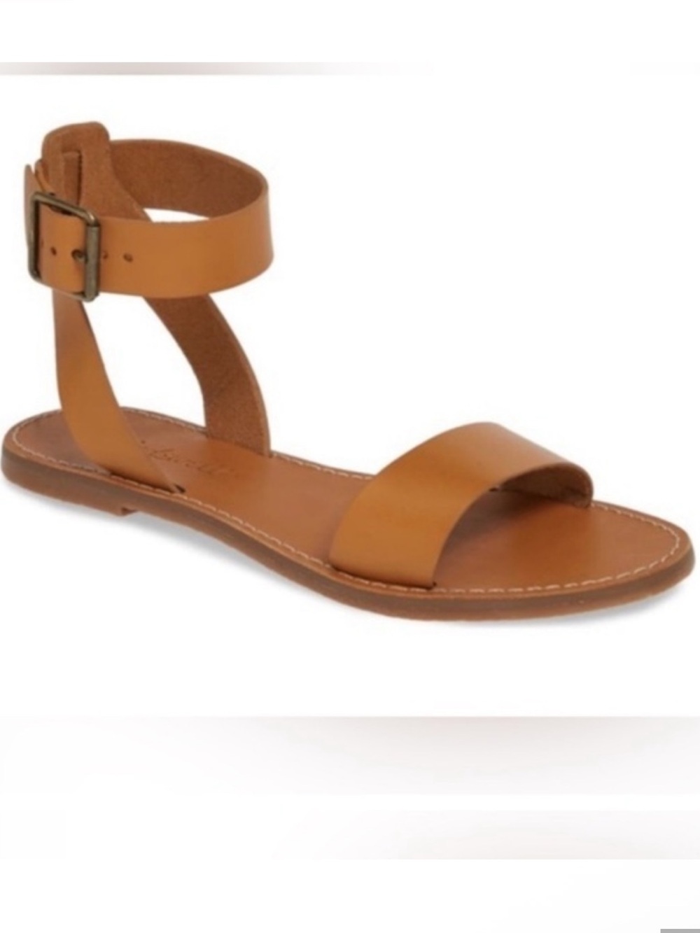 Madewell The Boardwalk Ankle strap leather sandals size 7.5